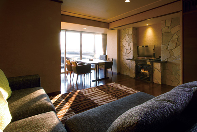 Western style room with private outside hot spring (corner deluxe)