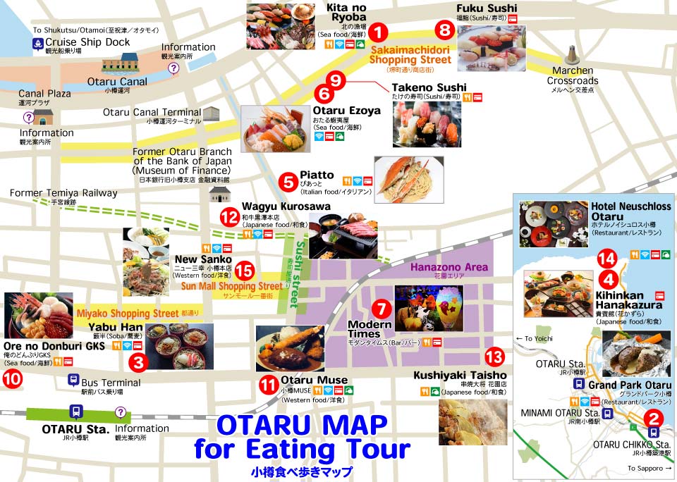 Otaru Eating Around Inbound MAP