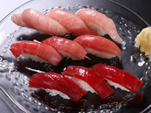 Tuna all ： set of fat under-belly, medium-fatty, lean meat