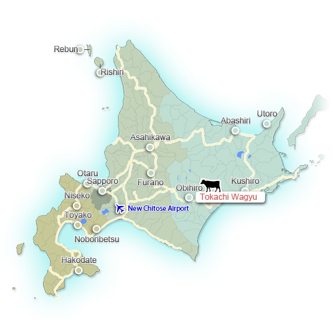 Tokachi Wagyu map