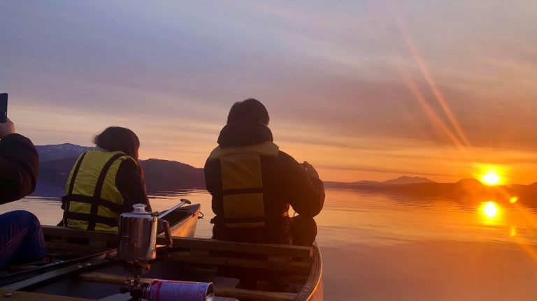 Canoeing at the source of the Kushiro River